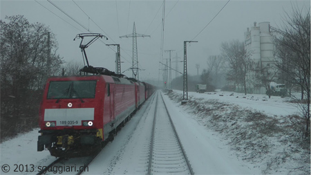 Vista dalla cabina - DB BR 189 (Germania)